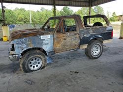 Salvage cars for sale at Gaston, SC auction: 1990 Ford Bronco U100