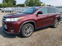 Salvage cars for sale at Finksburg, MD auction: 2019 Toyota Highlander SE