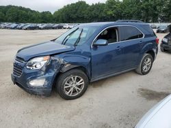 Salvage cars for sale at North Billerica, MA auction: 2017 Chevrolet Equinox LT