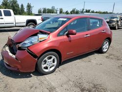 Salvage cars for sale at Portland, OR auction: 2014 Nissan Leaf S