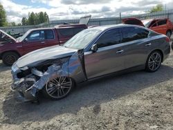 Salvage cars for sale at Arlington, WA auction: 2014 Infiniti Q50 Hybrid Premium