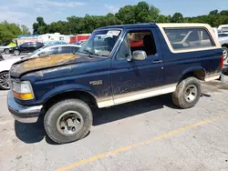 Ford Bronco u100 salvage cars for sale: 1992 Ford Bronco U100