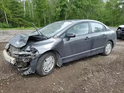 Salvage cars for sale at Cookstown, ON auction: 2010 Honda Civic DX-G