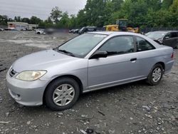 Salvage cars for sale at Waldorf, MD auction: 2004 Honda Civic DX VP