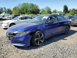 Salvage cars for sale at Portland, OR auction: 2021 Honda Accord Sport