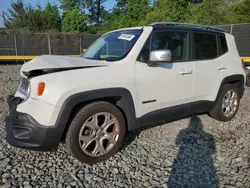 Jeep salvage cars for sale: 2016 Jeep Renegade Limited