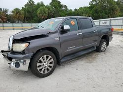 Salvage cars for sale at Fort Pierce, FL auction: 2012 Toyota Tundra Crewmax Limited