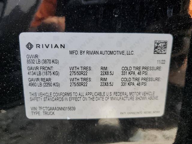 2022 Rivian R1T Adventure