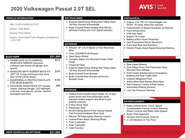 2020 Volkswagen Passat SEL