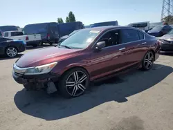 Salvage cars for sale at American Canyon, CA auction: 2017 Honda Accord Sport