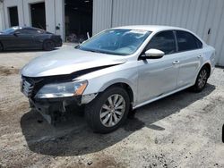 Salvage cars for sale at Jacksonville, FL auction: 2012 Volkswagen Passat S