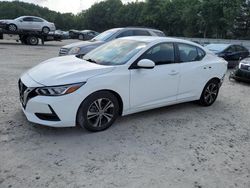 Salvage cars for sale at North Billerica, MA auction: 2021 Nissan Sentra SV