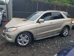 Salvage cars for sale at Waldorf, MD auction: 2012 Mercedes-Benz ML 350 4matic