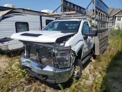 Salvage trucks for sale at Mcfarland, WI auction: 2021 Chevrolet Silverado C3500