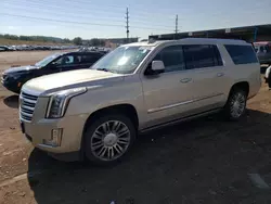 Salvage cars for sale at Colorado Springs, CO auction: 2015 Cadillac Escalade ESV Platinum