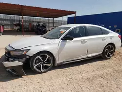 Salvage cars for sale at Andrews, TX auction: 2022 Honda Accord Sport SE