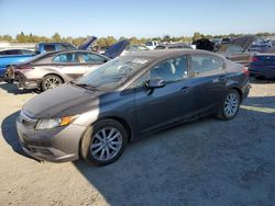 Salvage cars for sale at Antelope, CA auction: 2012 Honda Civic EXL