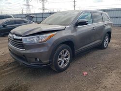 Toyota Highlander salvage cars for sale: 2016 Toyota Highlander LE