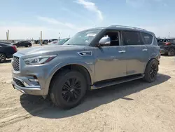 Salvage cars for sale from Copart Amarillo, TX: 2019 Infiniti QX80 Luxe