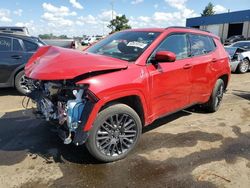 Salvage cars for sale at Woodhaven, MI auction: 2022 Jeep Compass Limited