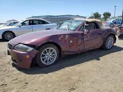 Salvage cars for sale at San Diego, CA auction: 2005 BMW Z4 2.5