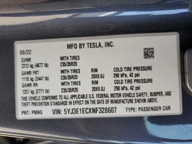 2022 Tesla Model 3