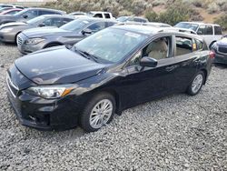 Salvage cars for sale from Copart Reno, NV: 2018 Subaru Impreza Premium