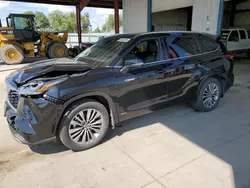 Toyota salvage cars for sale: 2021 Toyota Highlander Hybrid Platinum