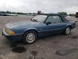 Salvage cars for sale at Fredericksburg, VA auction: 1989 Ford Mustang LX