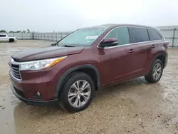 Salvage cars for sale from Copart Houston, TX: 2015 Toyota Highlander LE