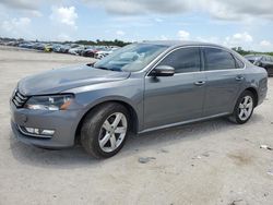 Salvage cars for sale at West Palm Beach, FL auction: 2015 Volkswagen Passat S