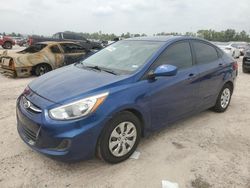 Salvage cars for sale from Copart Houston, TX: 2015 Hyundai Accent GLS