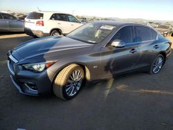 Salvage cars for sale from Copart Brighton, CO: 2018 Infiniti Q50 Luxe