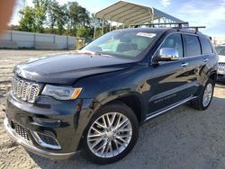 Jeep salvage cars for sale: 2018 Jeep Grand Cherokee Summit