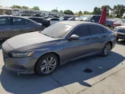 Salvage cars for sale at Sacramento, CA auction: 2019 Honda Accord LX