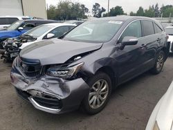 Salvage cars for sale at Woodburn, OR auction: 2018 Acura RDX