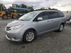 Salvage cars for sale at Spartanburg, SC auction: 2012 Toyota Sienna XLE