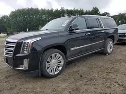 Salvage cars for sale at North Billerica, MA auction: 2016 Cadillac Escalade ESV Platinum