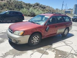 Salvage cars for sale at Reno, NV auction: 2002 Subaru Legacy Outback AWP