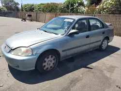 Salvage cars for sale at San Martin, CA auction: 2000 Honda Civic LX