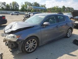 Salvage cars for sale at Spartanburg, SC auction: 2012 Lexus CT 200