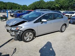 Salvage cars for sale at North Billerica, MA auction: 2015 Honda Civic LX