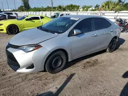 Salvage cars for sale at Miami, FL auction: 2017 Toyota Corolla L