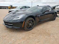 Salvage cars for sale at Andrews, TX auction: 2015 Chevrolet Corvette Stingray 1LT