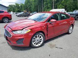 Salvage cars for sale at East Granby, CT auction: 2020 Ford Fusion SE