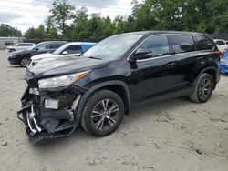 Toyota Highlander salvage cars for sale: 2019 Toyota Highlander LE