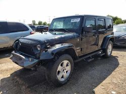 Salvage cars for sale at Elgin, IL auction: 2012 Jeep Wrangler Unlimited Sahara