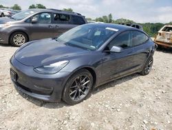 Salvage cars for sale at West Warren, MA auction: 2021 Tesla Model 3