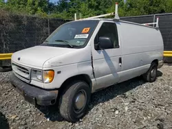 Salvage cars for sale from Copart Waldorf, MD: 2001 Ford Econoline E250 Van