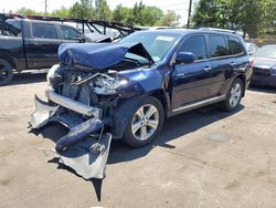 Toyota salvage cars for sale: 2013 Toyota Highlander Limited